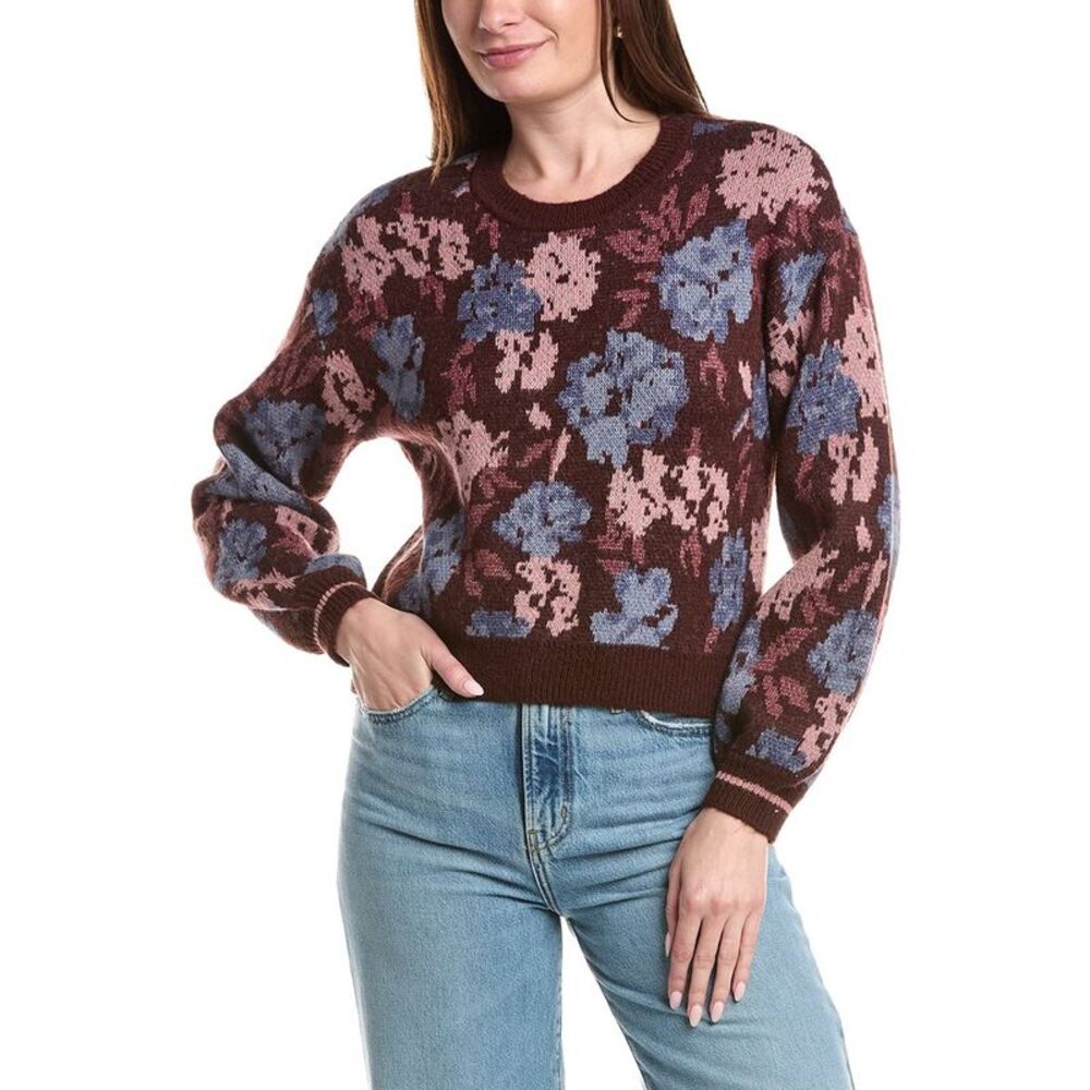 Saltwater Luxe Womens Printed Sweater, Purple